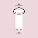 Scale Cars Online R066 1/24 Rivets 0,6 mm (round head + washer) - 60 pcs.