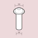 Scale Cars Online R072 1/24 Rivets 0,8mm (round head + washer) - 60 pcs.