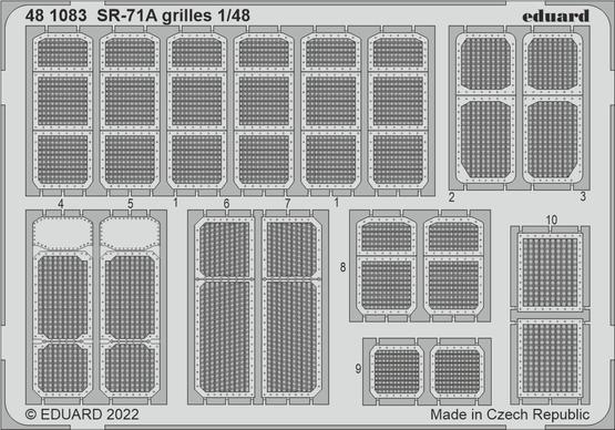 Eduard 481083 1/48 SR-71A Blackbird Grills (REV kit) Photo Etched Parts