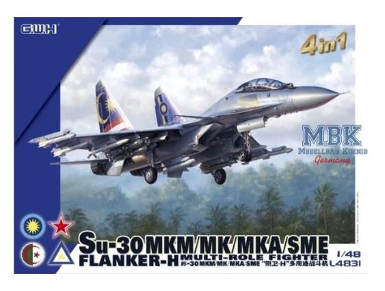 Great Wall Hobby L4831 1/48 Sukhoi Su-30 MKM/MK/MKA/SME "Flanker-H" (4-in-1) model kit