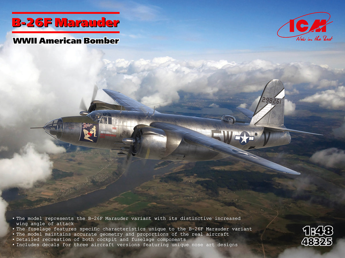 ミリタリー ICM 48325 1/48 B-26F Marauder WWII American Bomber