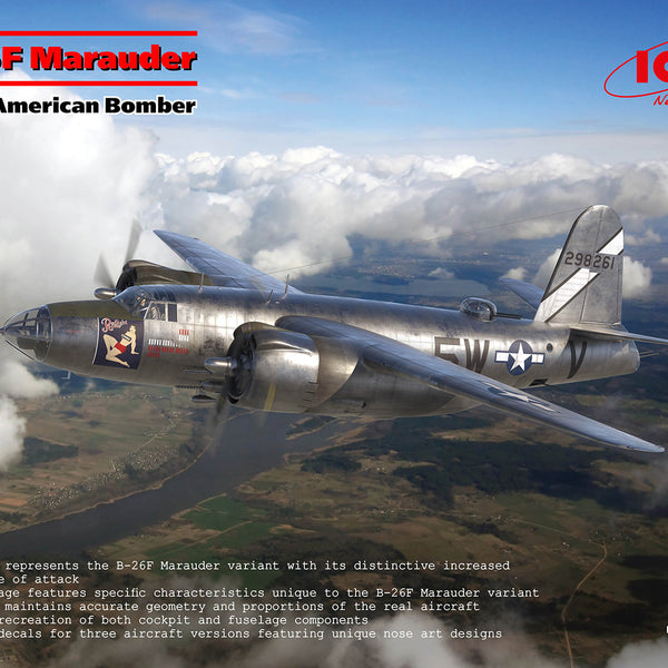 ICM 48325 1/48 B-26F Marauder WWII American Bomber