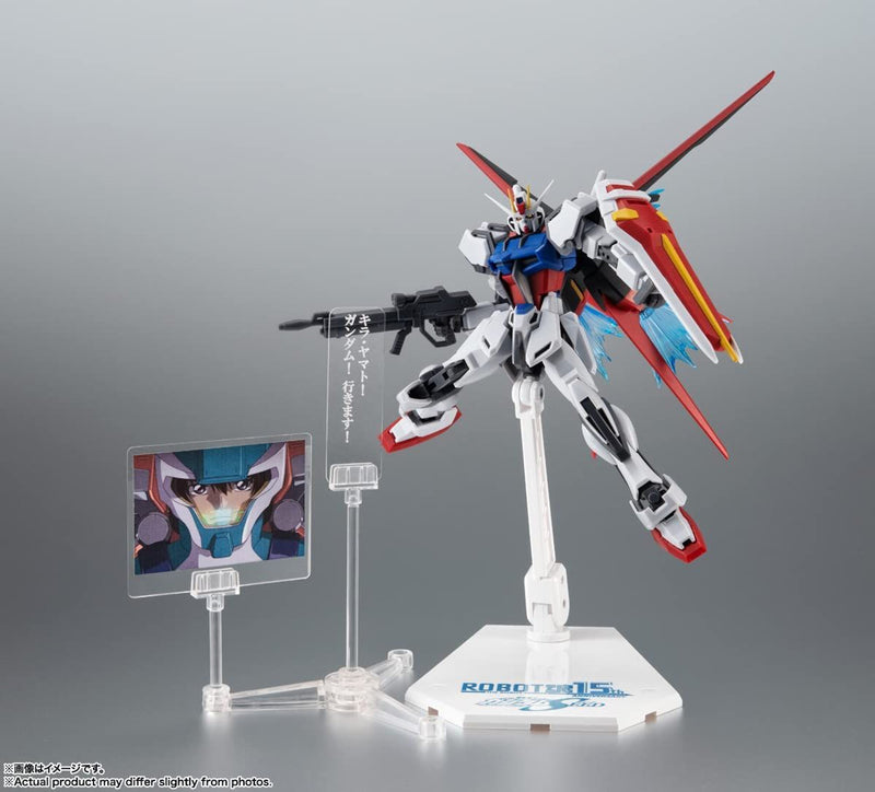 Bandai 0065549 The Robot Spirits Side MS GAT-X105+AQM/E-X01 Aile Strike Gundam Ver. A.N.I.M.E. 15th Anniversary "Mobile Suit Gundam SEED"
