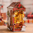 Robotime TGC07 Christmas Indoor Scene DIY Wooden 3D Puzzle Book Nook