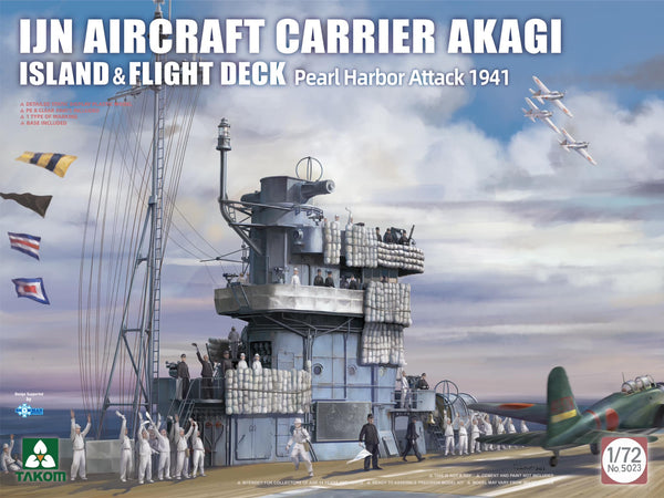 TAKOM 5023 1/72 IJN Aircraft Carrier Akagi Island and Flight Deck