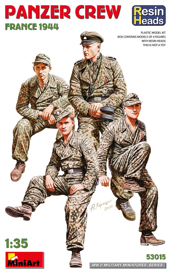 MINIART 53015 1/35 PANZER CREW. FRANCE 1944. RESIN HEADS