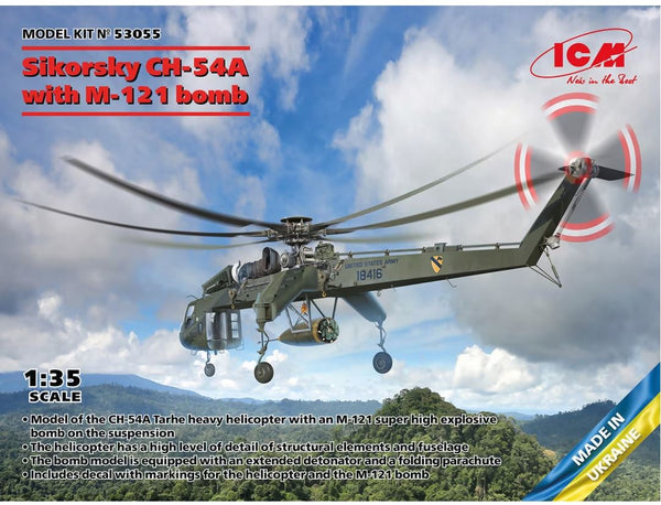ICM 53055 1/35 Sikorsky  CH54A with M121 BOMB US Helicopter