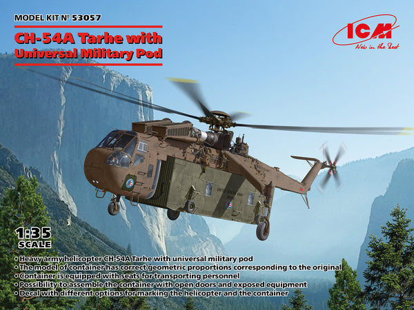 ICM 53057 1/35 Sikorsky CH-54A Tarhe with Universal Military Pod