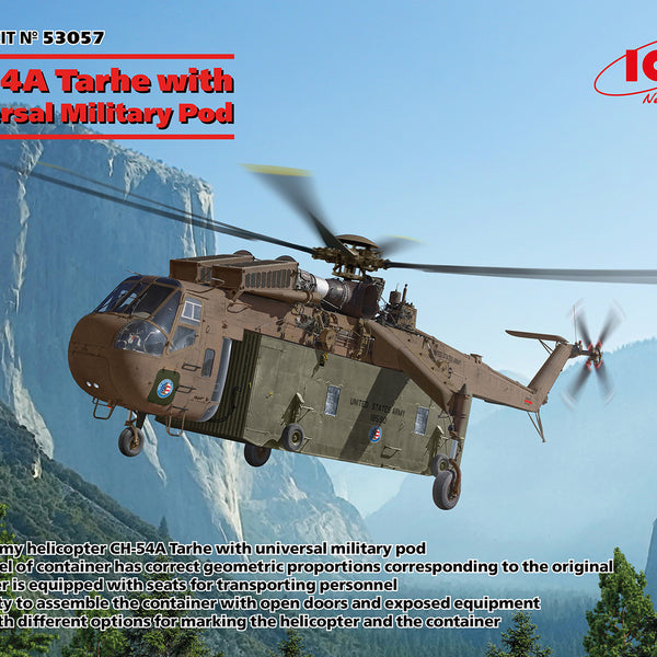ICM 53057 1/35 Sikorsky CH-54A Tarhe with Universal Military Pod