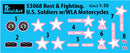 MiniArt 53068 1/35 Rest & Fighting U.S. Soldiers with WLA Motorcycles