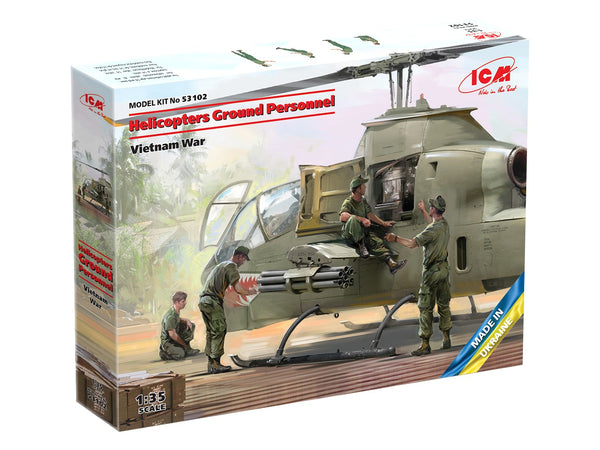 ICM 53102 1/35 Helicopters Ground Personnel Vietnam