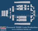 ATAK 35075 1/35 Zimmerit Tiger I late Production RFM