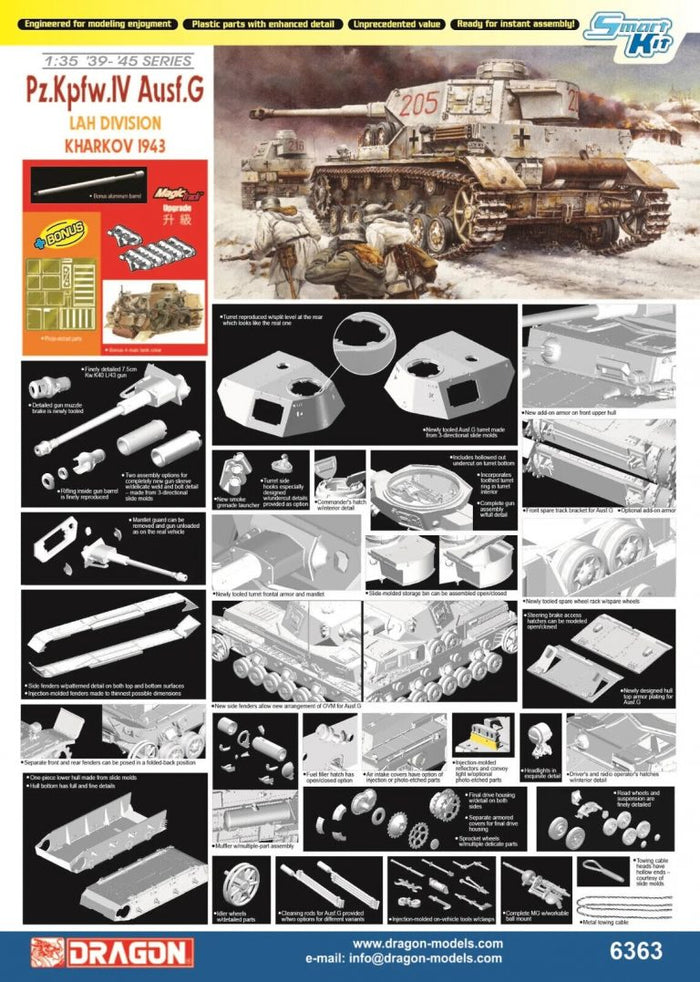 Dragon 6363 1/35 Pz.Kpfw.IV Ausf.(G) LAH Division Kharkov