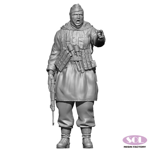 Sol Resin Factory MM605 1/35 WWII German Winter Infantry with MP40 (3D printed model kit)