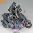 Sol Resin Factory MM874 1/16 WWII German KS750 Motorcycle with Sidecar & Troopers