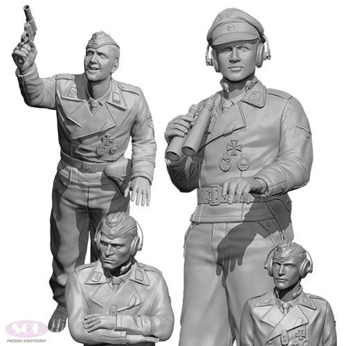 Sol Resin Factory MM617 1/35 WWII German Tiger Tank Crew (3D printed model kit