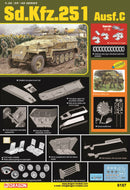 Dragon 6187 1/35 Sd.Kfz. 251 Ausf. C with figures and bonus sunflowers