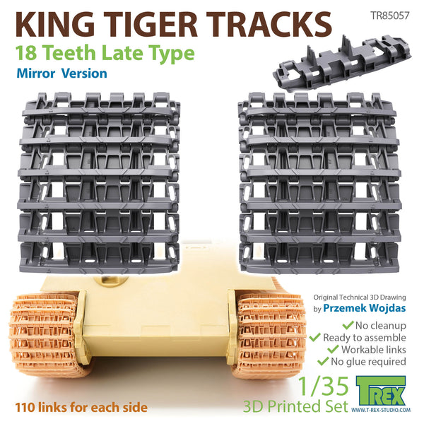 T-Rex 85057 1/35 King Tiger Tracks 18 Teeth Late Type Mirror Version
