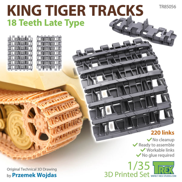T-Rex 85056 1/35 King Tiger Tracks 18 Teeth Late Type