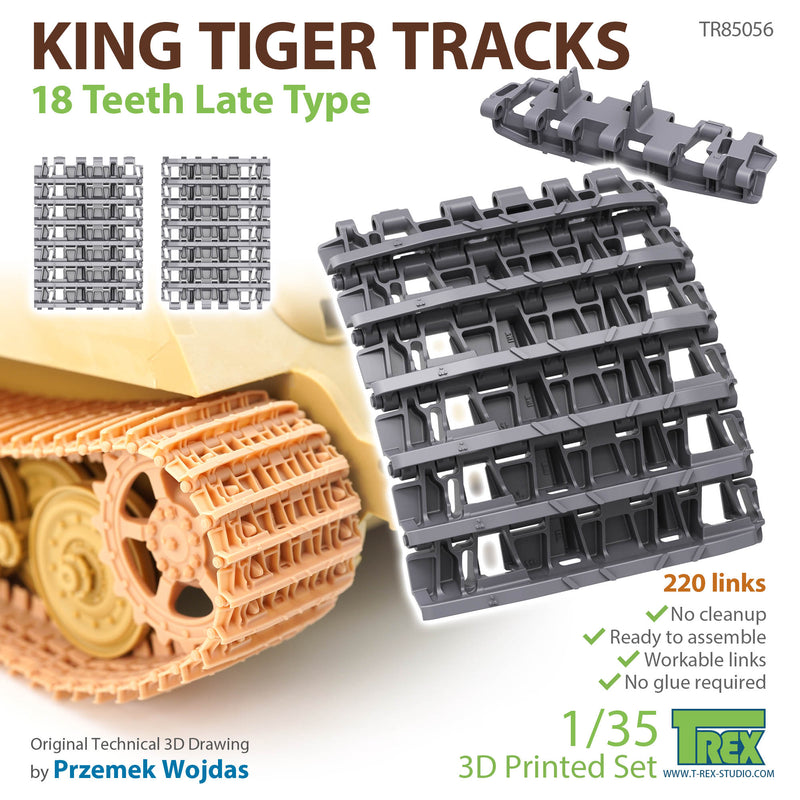 T-Rex 85056 1/35 King Tiger Tracks 18 Teeth Late Type