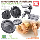 T-Rex 85060 1/35 Kettenkaraftrad Winterkette w/Sprockets, Wheels Type 2 for TAMIYA 35377