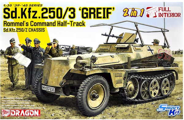 Dragon 6911 1/35 Sd.Kfz. 250/3 Ausf. A "Greif" Rommel's Command Half-Track / Z Chassis