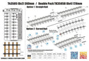 T-Model 3505D 1/35 European Gauge Rail Double Pack (build straight or curved)