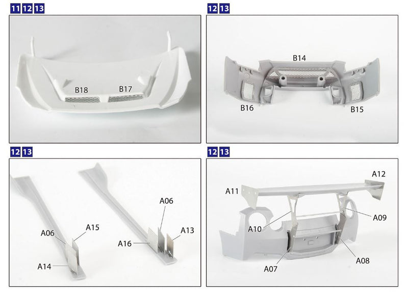 Aoshima 05678 1/24 LB Works R35 GT-R Detail Up Parts Set