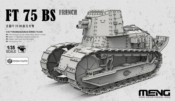 Meng TS059 1/35 French FT 75 BS (including resin parts)