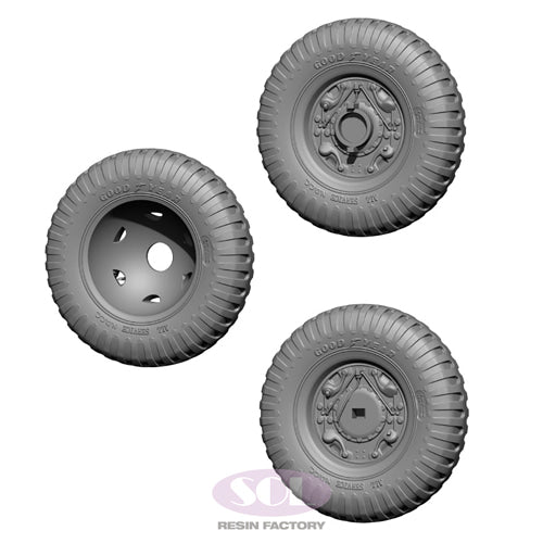 Sol Resin Factory MM717 1/16 WWII U.S.Army M8 Combat Wheel Tires