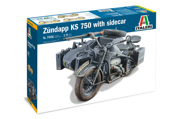 Italeri 7406 1/9 ZUNDAPP KS 750 with Sidecar