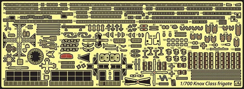 AFV Club SE70003 1/700 USS Knox Class Frigate - Detail-Up Version