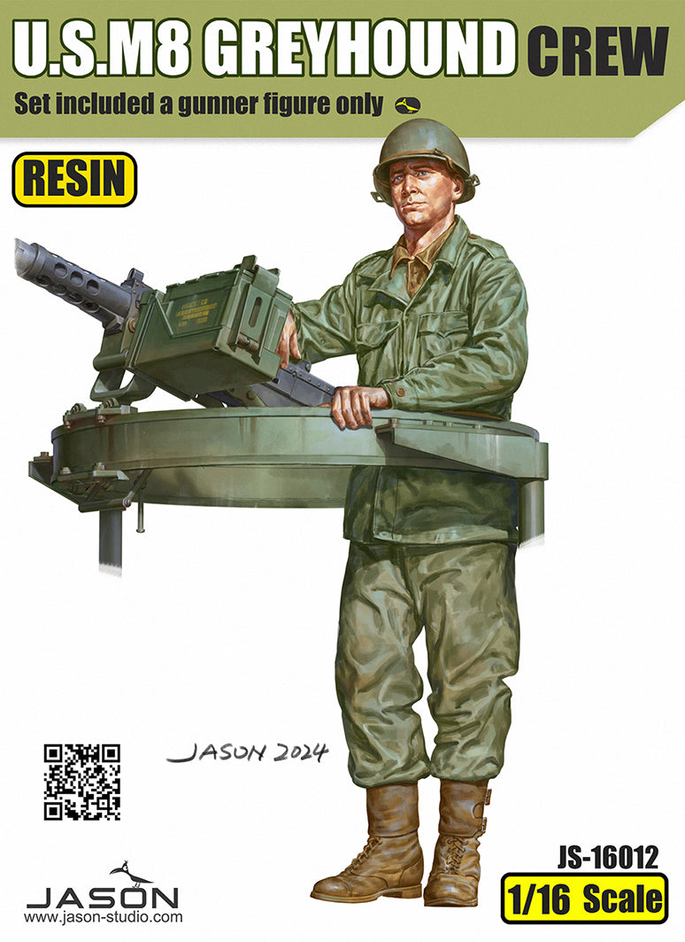 Jason Studios 16012 1/16 U.S. M8 Greyhound crew gunner