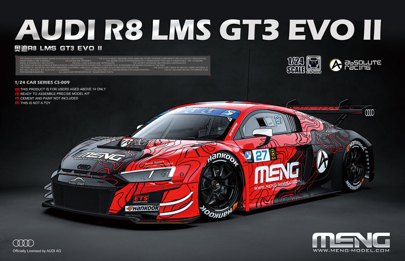 Meng CS009 1/24 Audi R8 LMS GT3 EVO II Absolute Racing