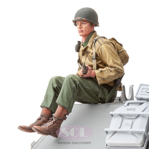 Sol Resin Factory MM724 1/16 WWII U.S. Army M8 Riders 6 figures