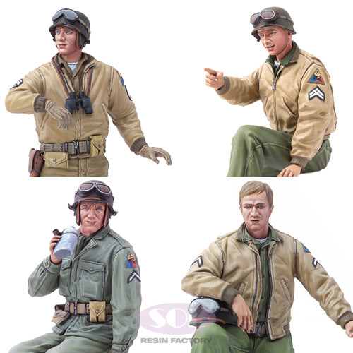 Sol Resin Factory MM716 1/16 WWII U.S. Army M8 CREW 4 FIGURES