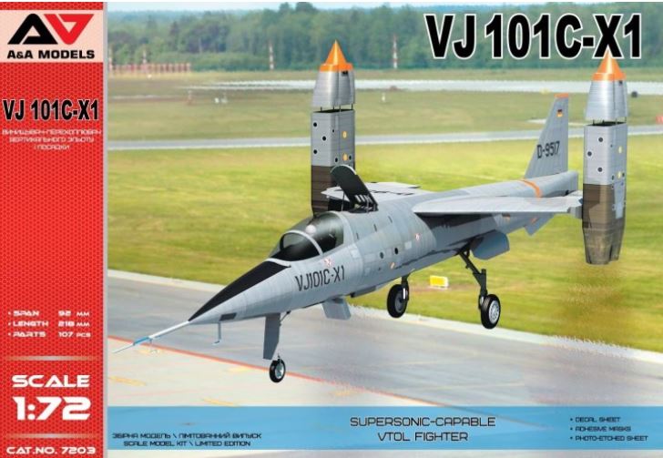 A&A Models 7203 1/72 VJ101C-X1 Supersonic VTOL fighter