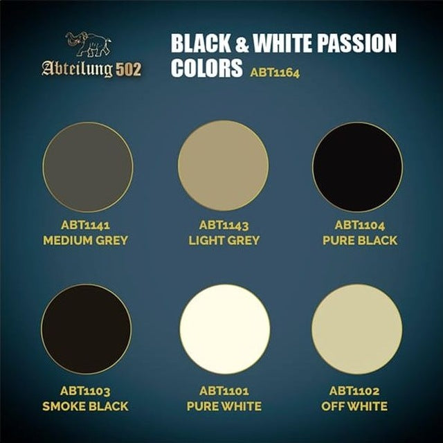 Abteilung502 1164 Black and White Passion Colors Set