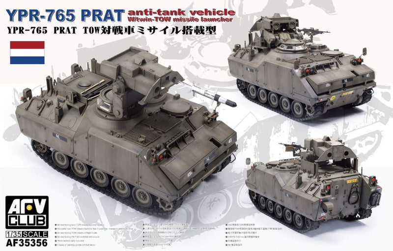 AFV Club 35356 1/35 YPR-765 PRAT Anti Tank Vehicle w/ Twin TOW Missile Launcher.