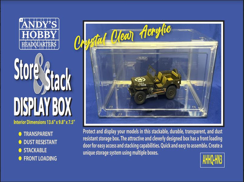 ***PREORDER - NOT IN STOCK Andy's Hobby Headquarters AHHQ Acrylic Display Box *** PREORDER ***