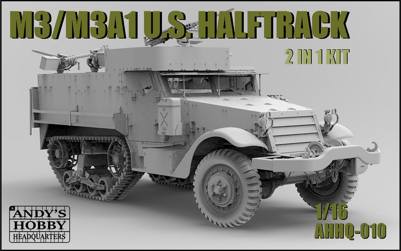 *** PREORDER - NOT IN STOCK AHHQ010 1/16 M3/M3A1 U.S. HALFTRACK NOT IN STOCK  PRE-ORDER***