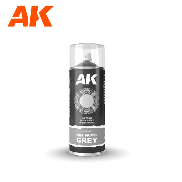 AK Interactive 1010 GREY Fine Primer Spray - 400 ml