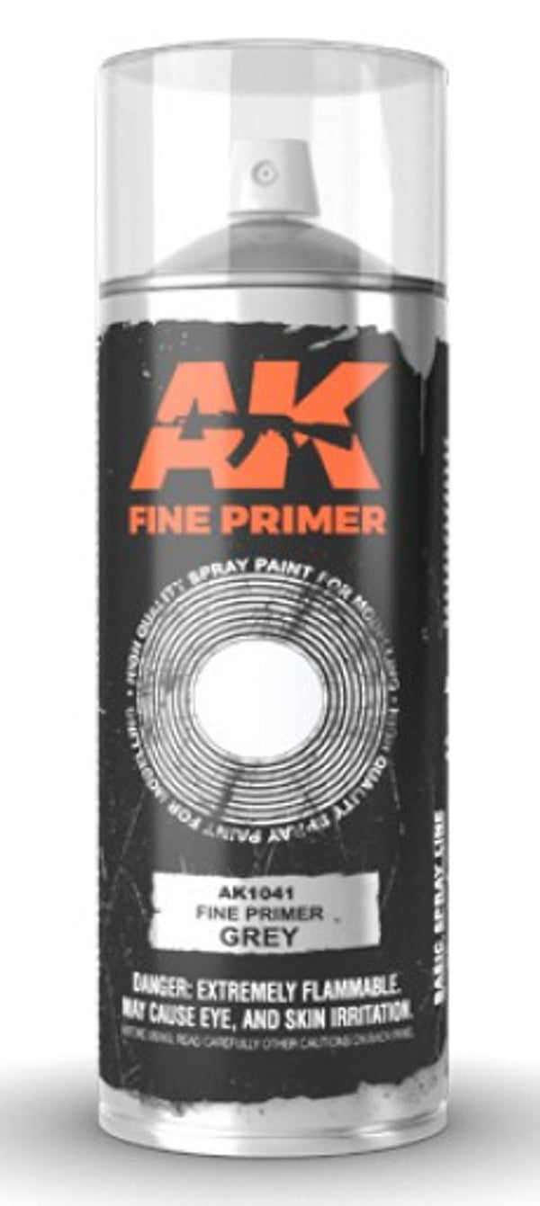 AK Interactive 1041 GREY Fine Primer Spray - 200ml