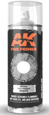 AK Interactive 1042 Fine Primer White spray 200ml