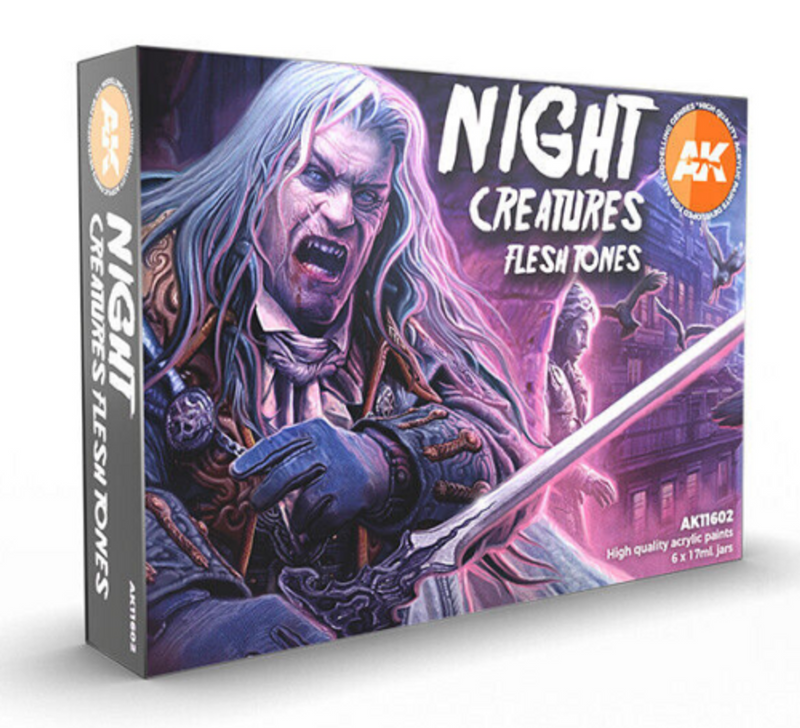 AK Interactive 11602 Night Creatures Flesh Tones Acrylic Set