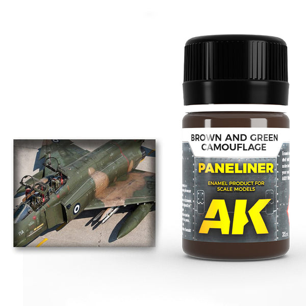 AK Interactive 2071 Paneliner for Brown and Green Camouflage 35ml