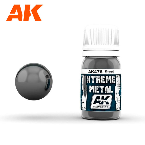 AK Interactive 476: Xtreme Metal Steel 30ml