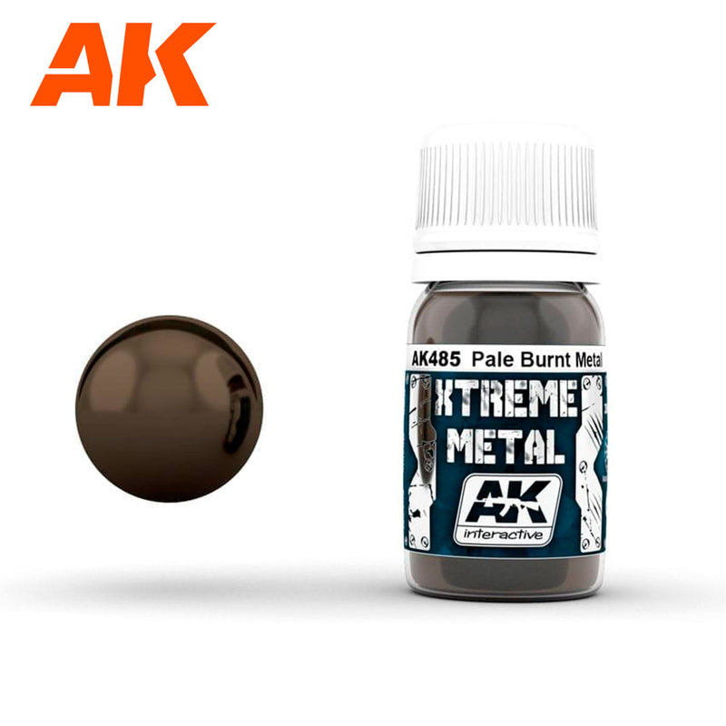 AK Interactive 485: Xtreme Metal Pale Burnt Metal 30ml
