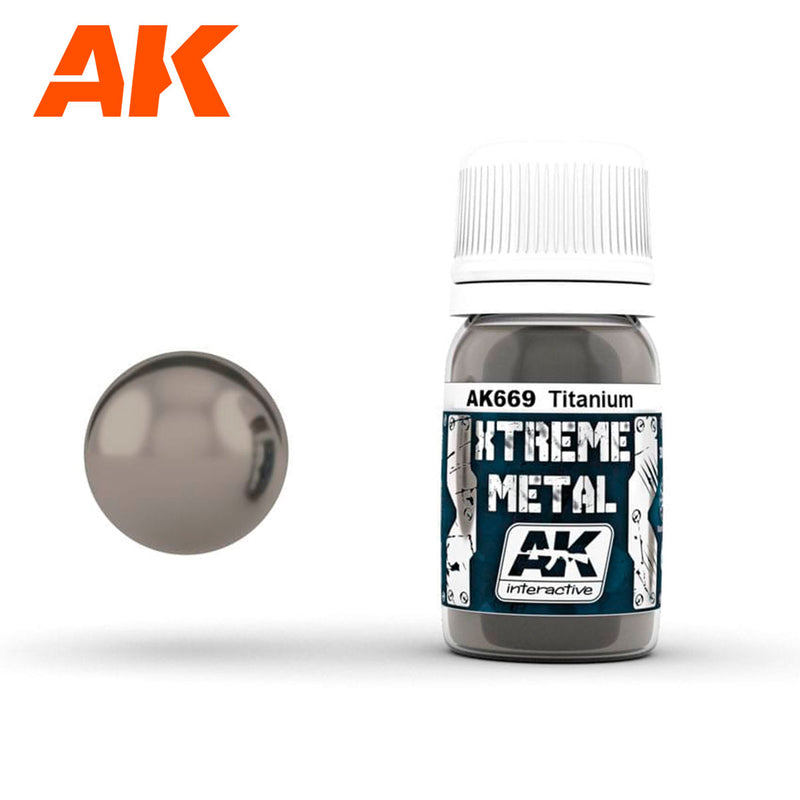 AK Interactive 669: Xtreme Metal Titanium 30ml