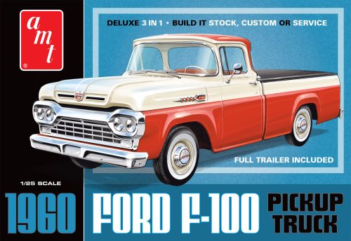 AMT1407 1/25 1960 FORD F-100 PICKUP W/TRAILER